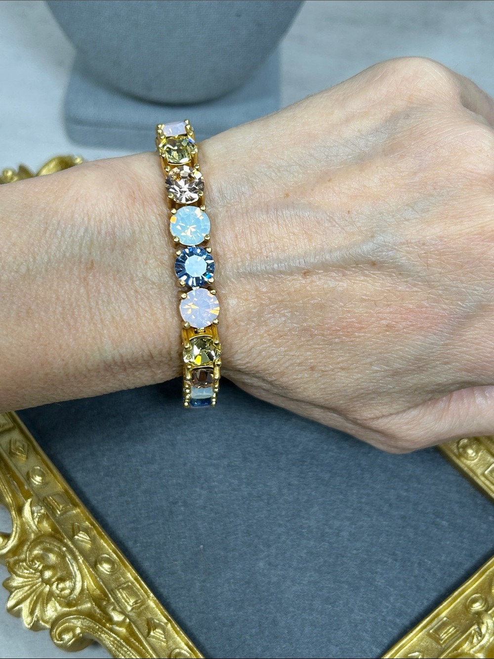 Park Lane Pastel Impression Multi-Color Swarovski Crystal Tennis Bracelet - Picture 6 of 11